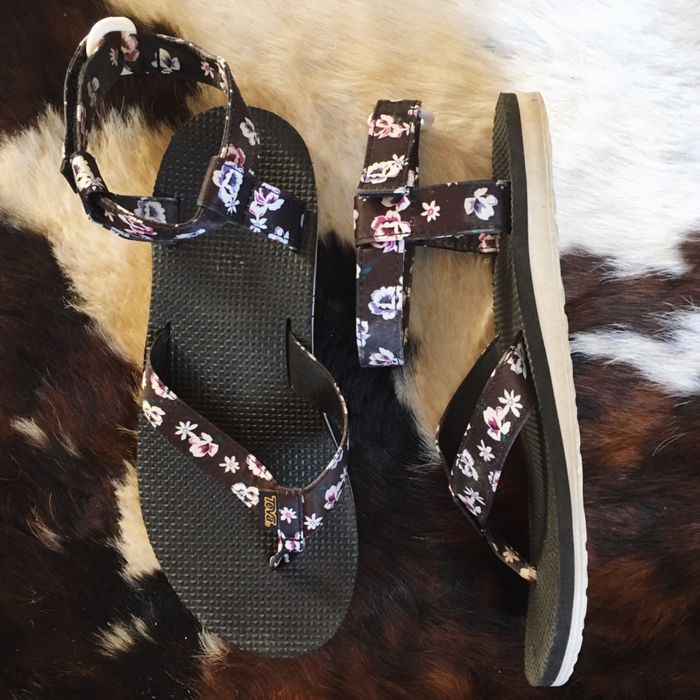 TEVA Original Sport Sandal Floral Black Pink